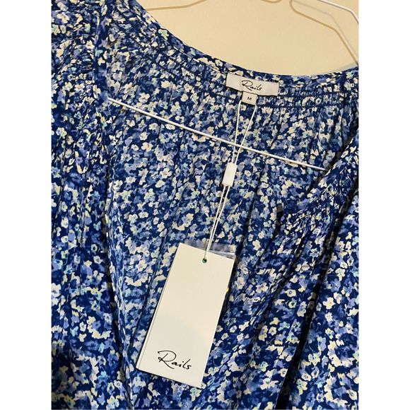 Rails NWT Eliza Drawstring Waist Dress "Ice Chrysanthemum", Size Medium, MP $238 - Picture 4 of 9